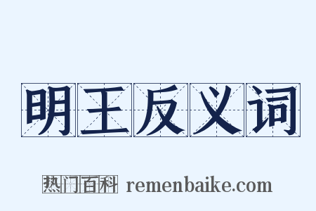 明王反义词是什么意思的图片